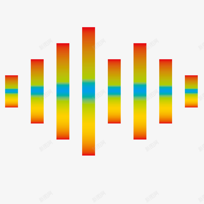 彩色声波矢量图ai免抠素材_新图网 https://ixintu.com 声波 彩色 音乐声波 矢量图