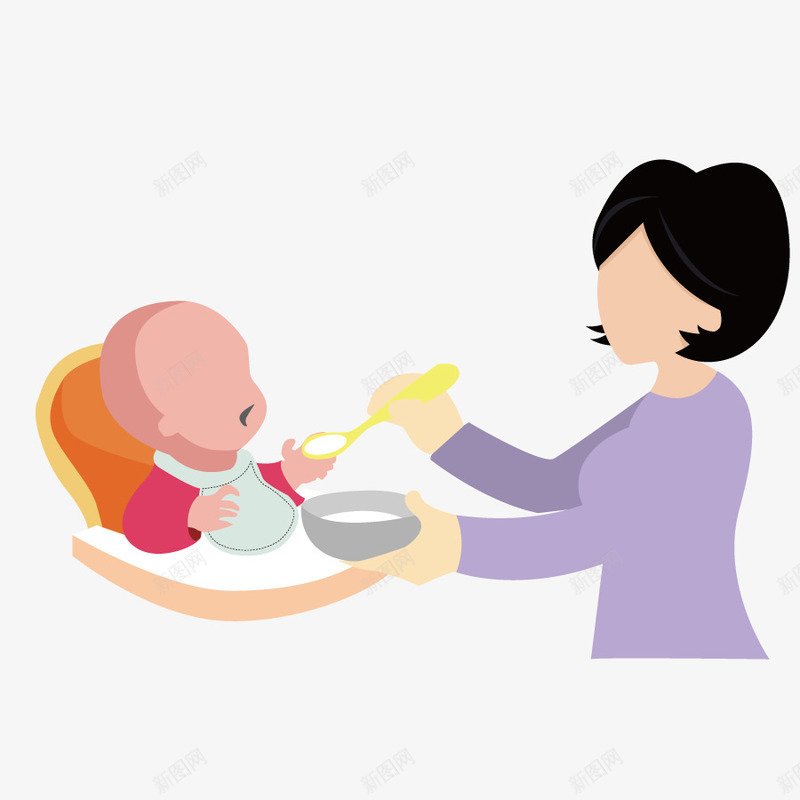 哺乳婴儿矢量图eps免抠素材_新图网 https://ixintu.com 儿童 妈妈 孩子 母亲 母女 母子 矢量图