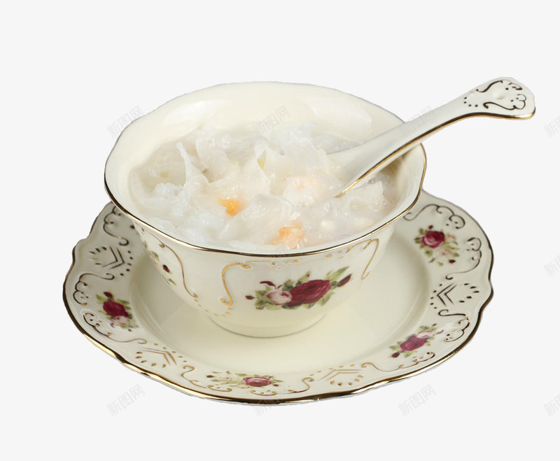 一碗健康的3png免抠素材_新图网 https://ixintu.com 好看的餐具 早餐 碗 碟 粥 补品 食物