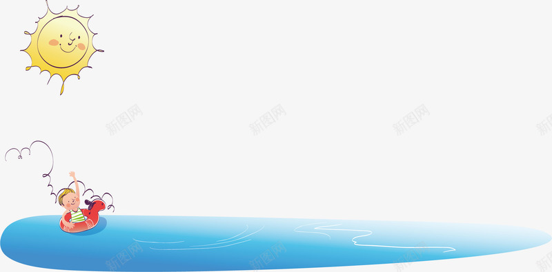 游泳海水矢量图ai免抠素材_新图网 https://ixintu.com 创意游泳 卡通游泳 游泳元素 游泳材 矢量游泳 矢量图