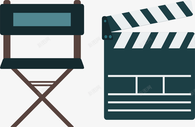 导演制片人工具png免抠素材_新图网 https://ixintu.com 制片工具 导演 导演椅子 拍电影 椅子 矢量素材