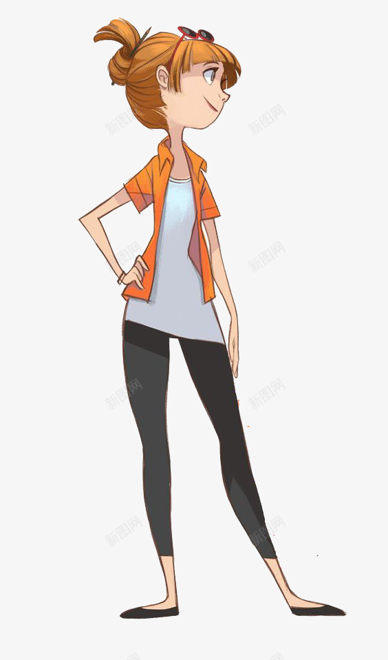 动漫女孩psd免抠素材_新图网 https://ixintu.com 侧身 动漫 女孩