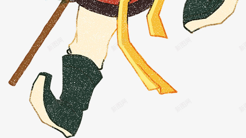 手绘年画造型神灵png免抠素材_新图网 https://ixintu.com 年画 神灵 造型