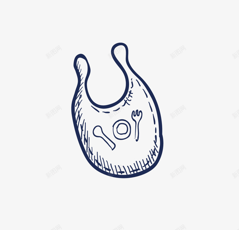 婴儿围裙png免抠素材_新图网 https://ixintu.com 围裙模板 婴儿玩具 手绘婴儿用品 手绘玩具