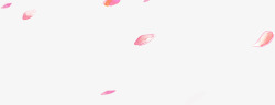 粉色漂浮玫瑰花瓣卡通素材