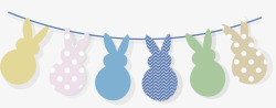 复活节各式兔子卡片素材