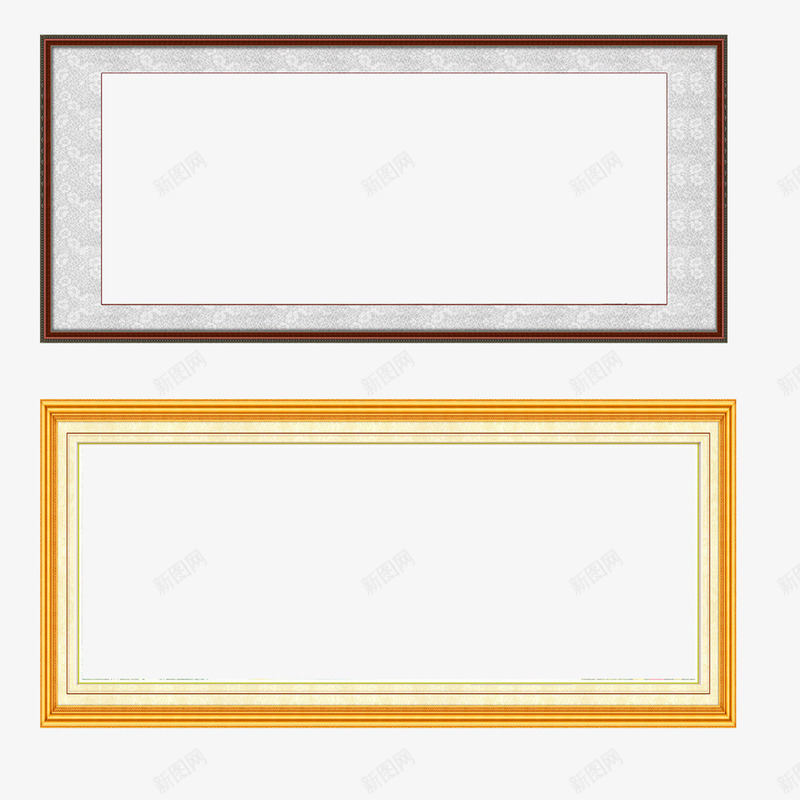 纹绣边框psd免抠素材_新图网 https://ixintu.com 书画框 书画框边框 画框 禁书画框 装裱 证书画框 边条
