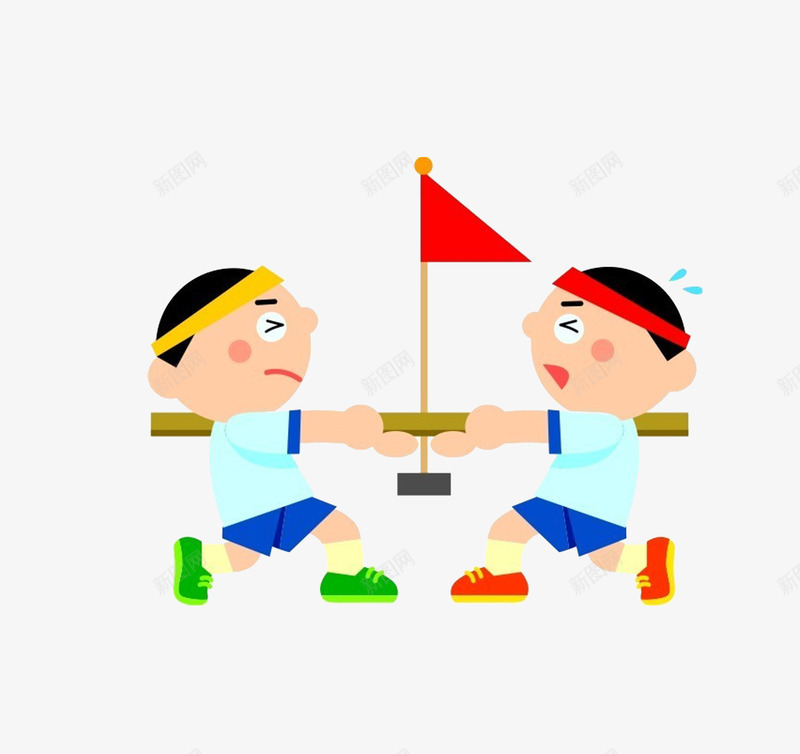 古代古人拔河运动卡通示范png免抠素材_新图网 https://ixintu.com 卡通 古人 古代 拔河 示范 运动