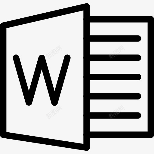 文件文件线图标标志办公室字标志png_新图网 https://ixintu.com Document file lineicon logos office word 办公室 字 文件 标志 线图标