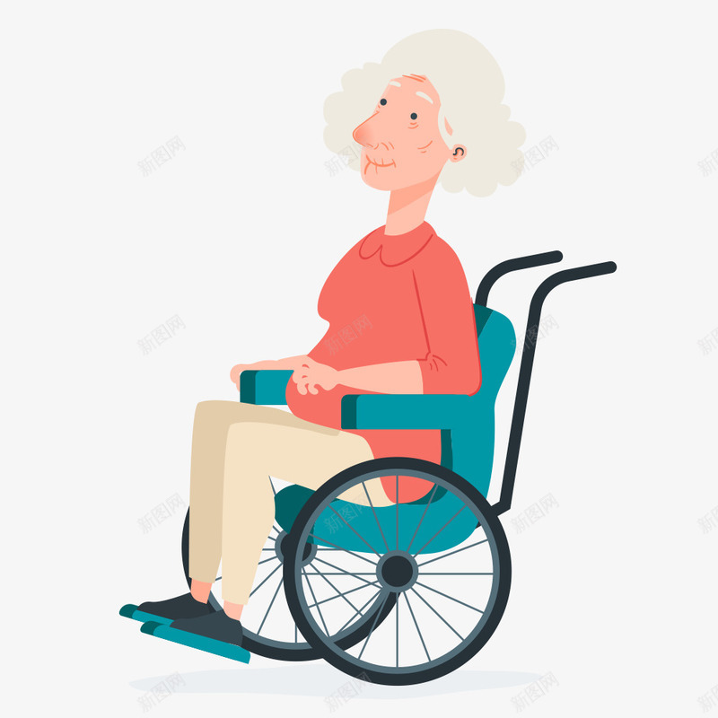 卡通老年患者轮椅矢量图ai免抠素材_新图网 https://ixintu.com 人物 医务 医生 医疗 卡通 报告 教学 治疗 老年患者轮椅 设计 诊断 矢量图