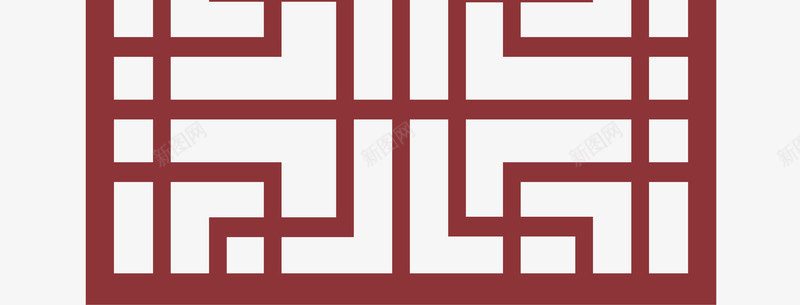 古典中国风窗框png免抠素材_新图网 https://ixintu.com 中国风 古典 实物屏风 屏风框 窗框