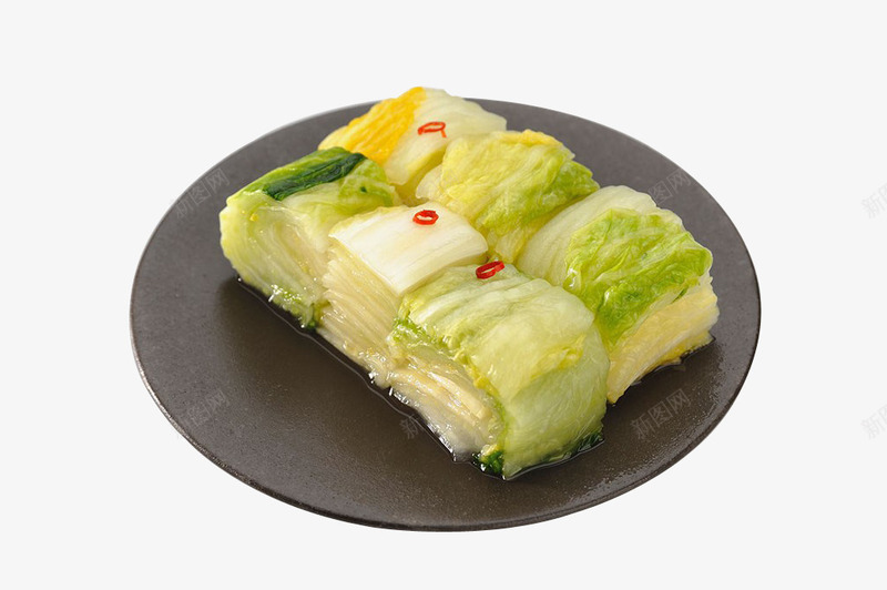 腌制白菜png免抠素材_新图网 https://ixintu.com 实物 泡菜 烹调 盘子 红椒 腌制白菜 蔬菜 酱菜