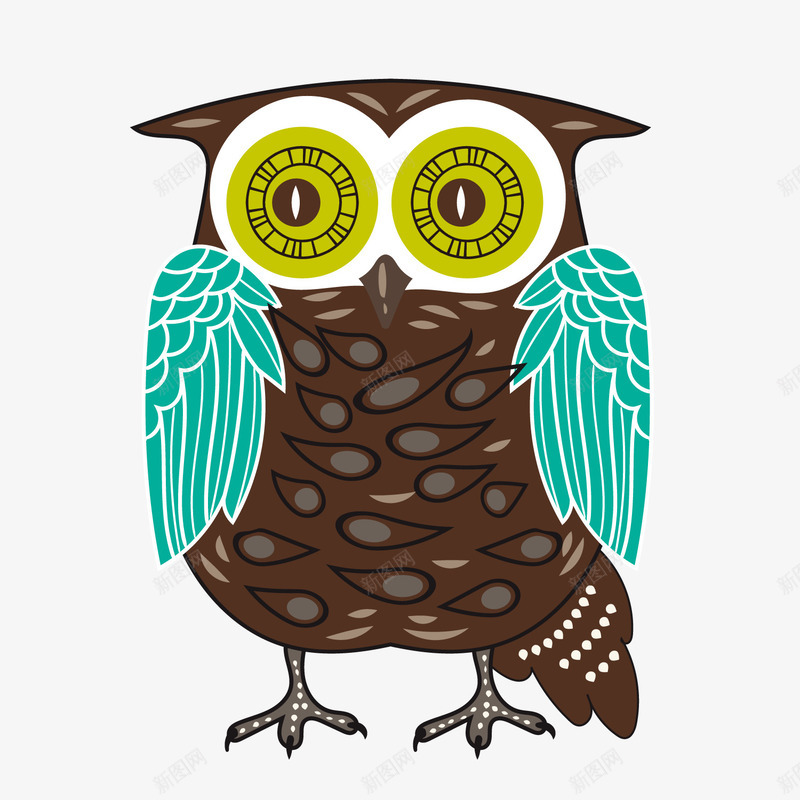 一只褐色的猫头鹰矢量图ai免抠素材_新图网 https://ixintu.com 动物 卡通猫头鹰 小清新 彩色 扁平化 淡色 简约 鸟类 矢量图