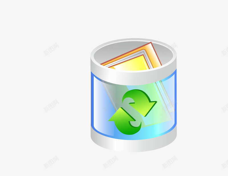 回收垃圾箱png免抠素材_新图网 https://ixintu.com 卡通 回收箱 垃圾 文件 科技 网络