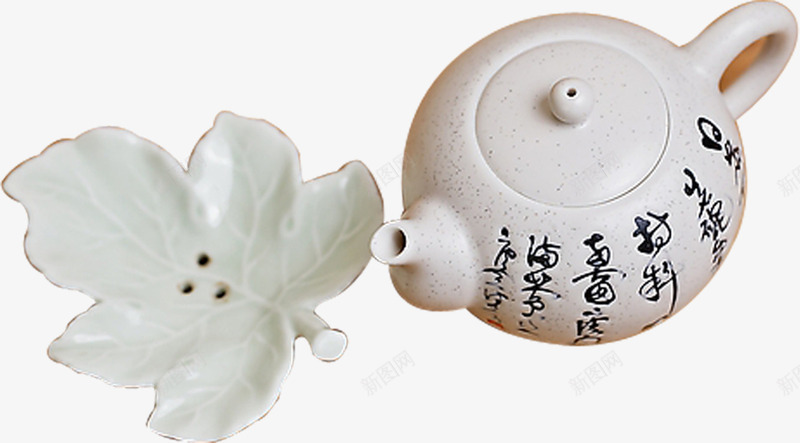 白瓷茶壶png免抠素材_新图网 https://ixintu.com 古典 文艺 白瓷 白色 过滤碟