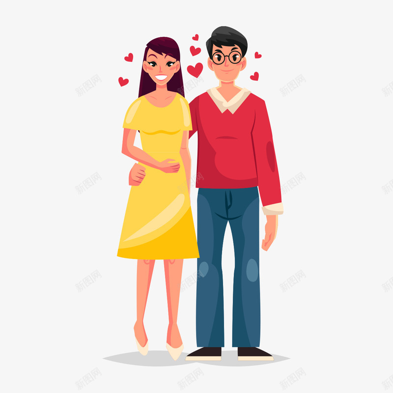 情人节外出散步的夫妇插画png免抠素材_新图网 https://ixintu.com 夫妇 情人节 情侣 插画 搀扶 散步 爱心 甜蜜 相爱 节日 谈恋爱