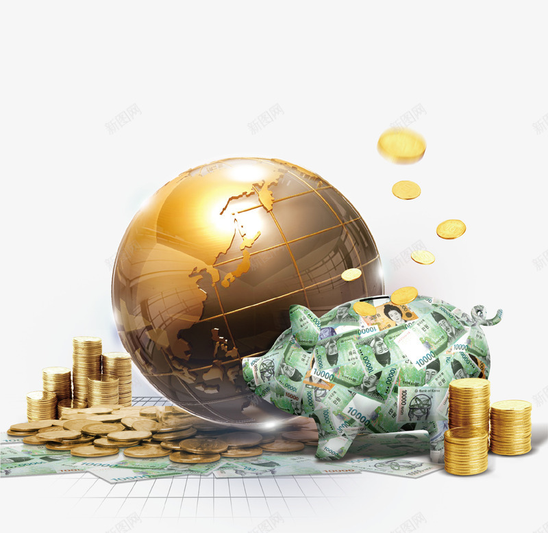 金色企业文化财富积累海报psd免抠素材_新图网 https://ixintu.com 企业文化 创意设计 海报 球体 积少成多 财富 金币 金色