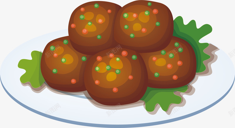 丸子食物图标png_新图网 https://ixintu.com 丸子 卡通 吃的 吃的LOGO 客家美食 背景 舌尖上 韩国吃的