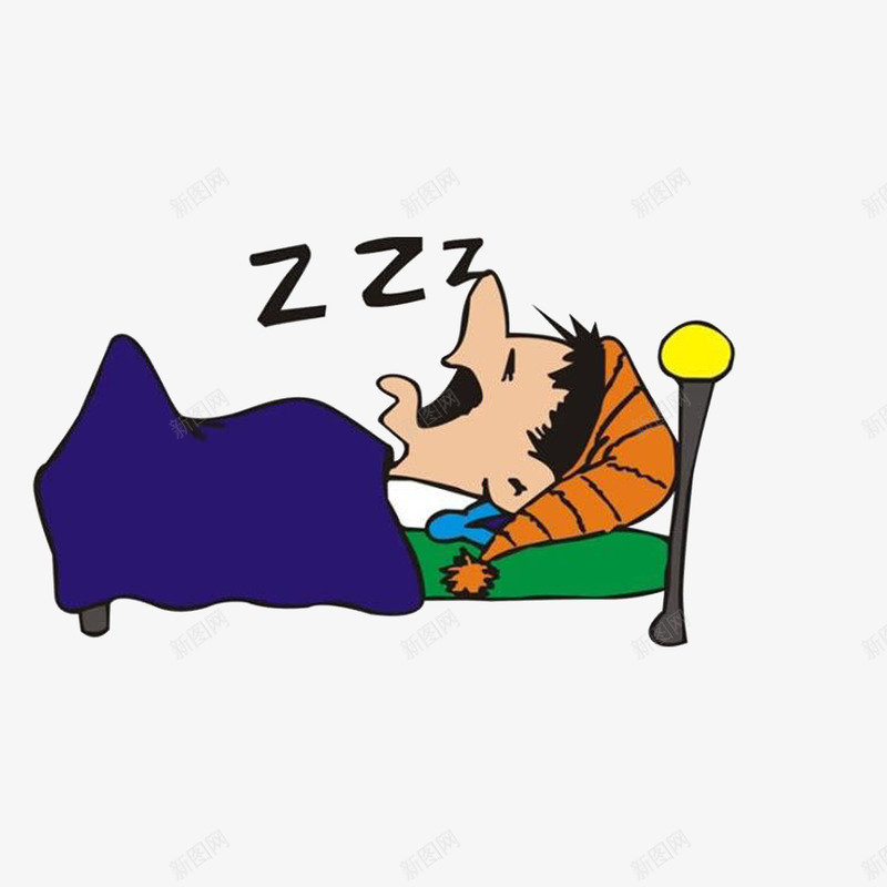 睡觉打呼噜的老人png免抠素材_新图网 https://ixintu.com 呼呼大睡的老人 深蓝色被子 睡觉打呼噜的老人 老人睡觉