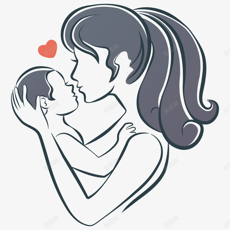 母婴插画图标png_新图网 https://ixintu.com 商标设计 女性节日Logo设计 妈妈 婴儿 插画 母亲节标志 母亲节海报logo 母婴绘画插画片 母婴绘画插画设计 母爱 绘画 节日标志图形 节日标志设计