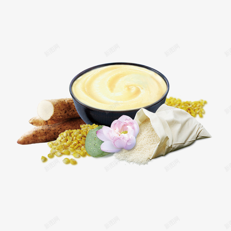 健康食品png免抠素材_新图网 https://ixintu.com 健康食品 大米 山药 黄豆