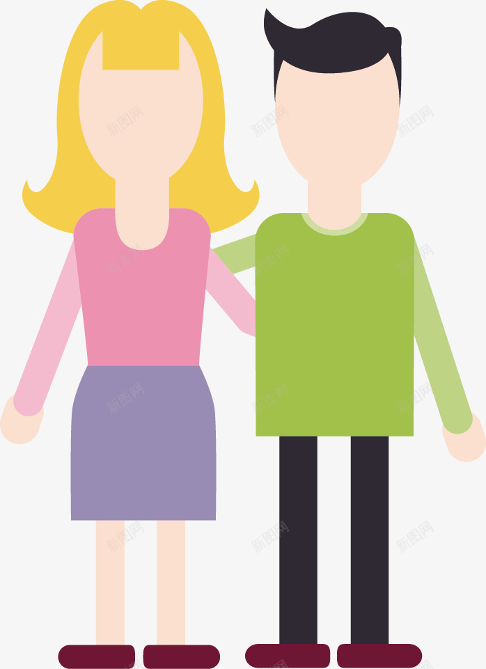 情侣png免抠素材_新图网 https://ixintu.com 年轻 情侣素材 拥抱 男女