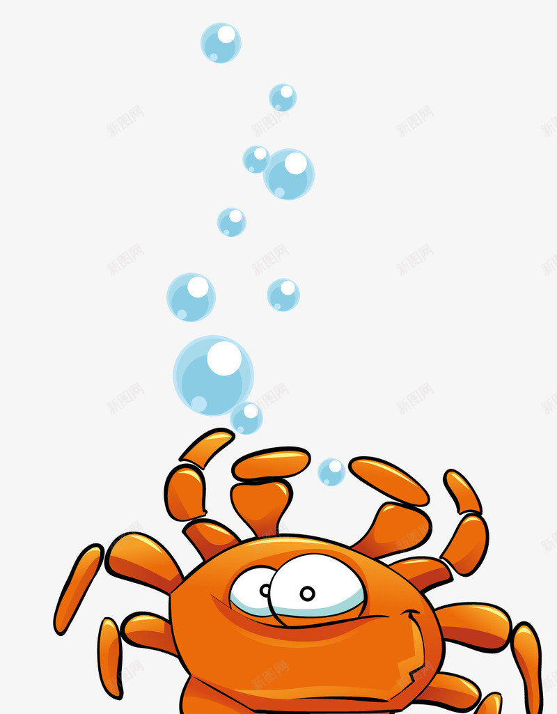 海蟹矢量图eps免抠素材_新图网 https://ixintu.com 动物 气泡 海蟹 海鲜 矢量素材 矢量图