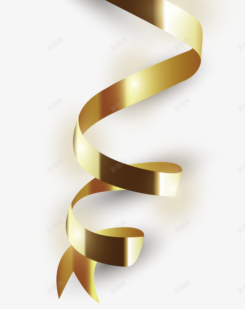 精美金色彩带png免抠素材_新图网 https://ixintu.com 庆祝彩带 彩带 矢量png 金色彩带