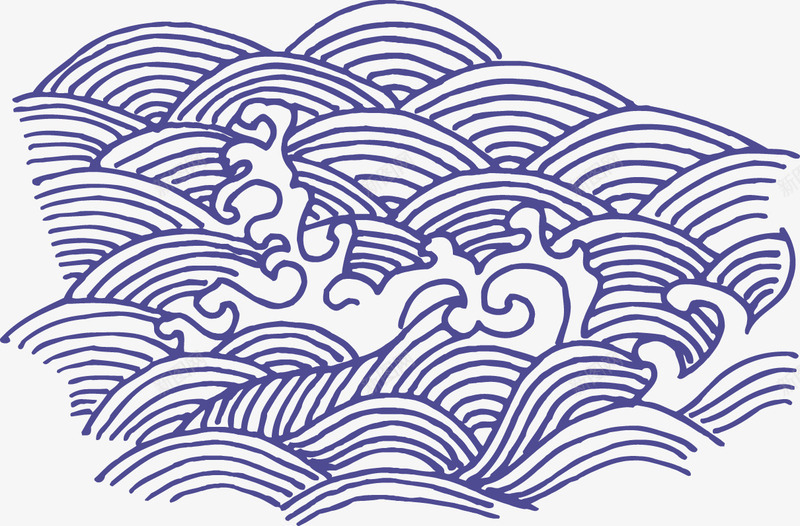 波涛凶涌矢量图ai免抠素材_新图网 https://ixintu.com 海水 矢量图