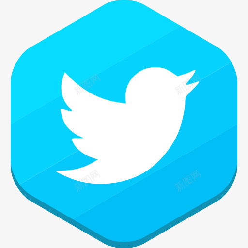 社会网络推特社交网络六角形图标png_新图网 https://ixintu.com Social network twitter 推特 社会网络
