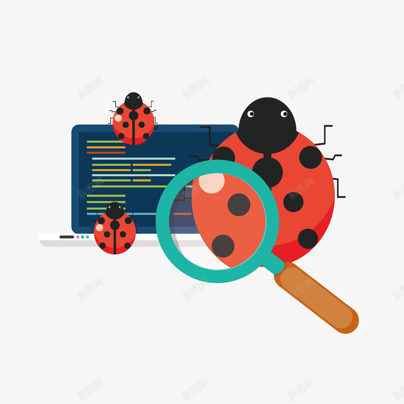 网络虫洞png免抠素材_新图网 https://ixintu.com BUG 互联网 漏洞 网络