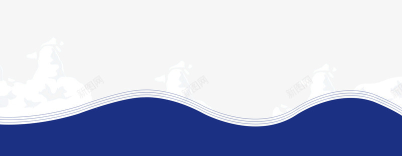 卡通海浪浪花png免抠素材_新图网 https://ixintu.com 卡通海浪 底纹 浪花 浪花纹样 深蓝色 线条