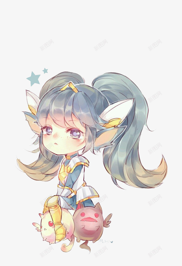 可爱动漫少女psd免抠素材_新图网 https://ixintu.com 动漫 可爱 少女 简约