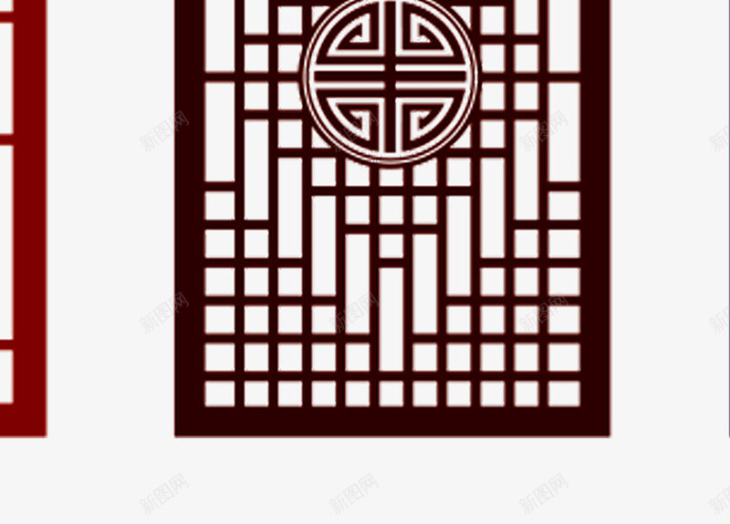 寿格子长古风png免抠素材_新图网 https://ixintu.com 古风屏风 古风格子 古风门 实物屏风 棱格
