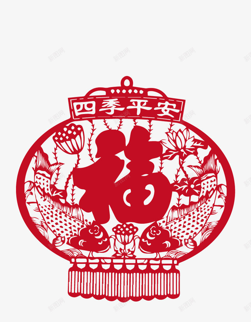 福字元素灯笼喜庆png免抠素材_新图网 https://ixintu.com 中国风 喜庆 灯笼 节日 装饰