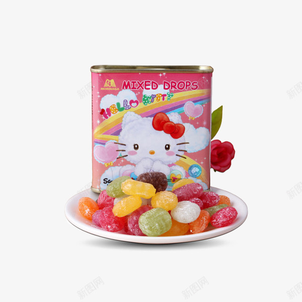 台湾进口糖果休闲零食品png免抠素材_新图网 https://ixintu.com 产品实物 森永hellokity 水果味硬糖 水果糖 进口食品