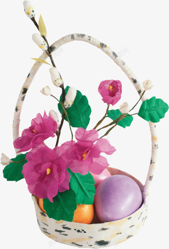 花篮png免抠素材_新图网 https://ixintu.com 果实 田园 花篮 花草