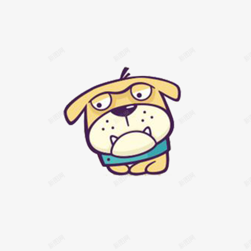 愤怒的小狗psd免抠素材_新图网 https://ixintu.com 儿童 卡通 可爱 小狗 愤怒 牙齿 简笔画 线稿 锋利