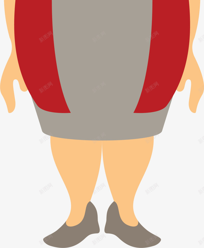 扁平卡通微胖女人png免抠素材_新图网 https://ixintu.com 世界肥胖日 体重 健康 卡通女孩 微胖女人 胖女人 胖子 贵妇人