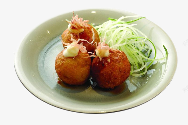 章鱼烧png免抠素材_新图网 https://ixintu.com 料理 日式 章鱼 装饰