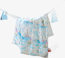 晾晒夏日被子床品png免抠素材_新图网 https://ixintu.com 夏日 晾晒 被子