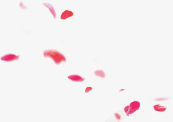 粉色漂浮花瓣清新装饰素材
