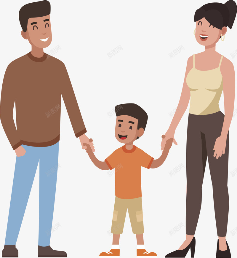 卡通微笑牵手情侣png免抠素材_新图网 https://ixintu.com 一家人 团圆 国际家庭日 幸福一家 微笑一家人 牵手情侣