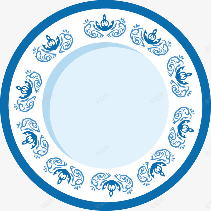 景德镇陶瓷圆盘矢量图eps免抠素材_新图网 https://ixintu.com 卡通风格 器皿 扁平风格 景德镇 矢量陶器 陶瓷陶器 矢量图