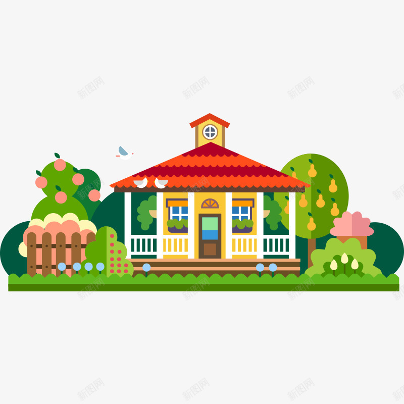 房子扁平化建筑png免抠素材_新图网 https://ixintu.com 地产 城市 城镇 建筑 房子 扁平化建筑 都市 高楼