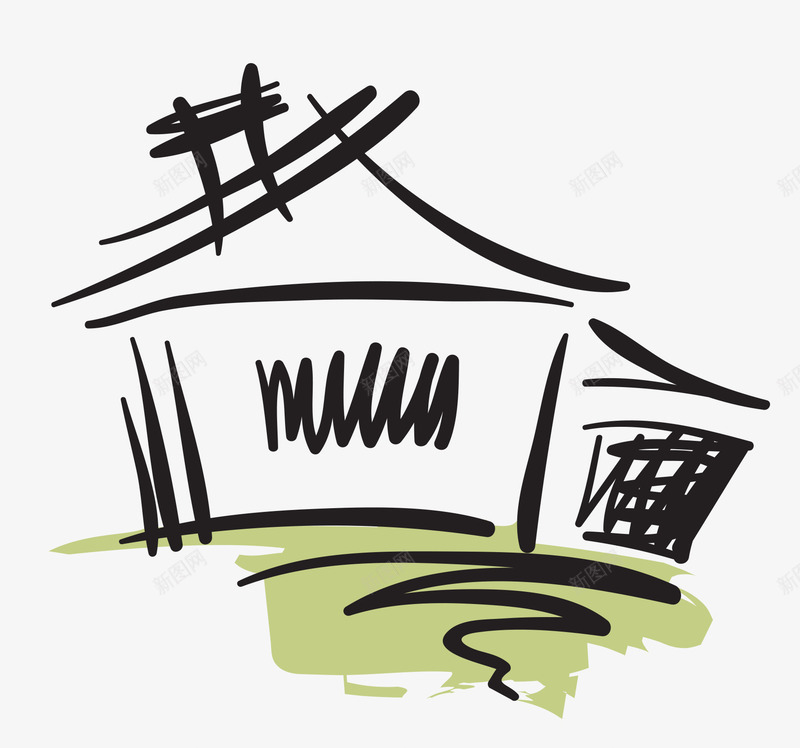 手绘房子图图标png_新图网 https://ixintu.com 中国风 别墅 图标 小房子 建筑物 房 房子 手绘 楼房 水墨 水墨古楼 水墨房子 环保房子 画 矢量房子 节能房子 连排别墅