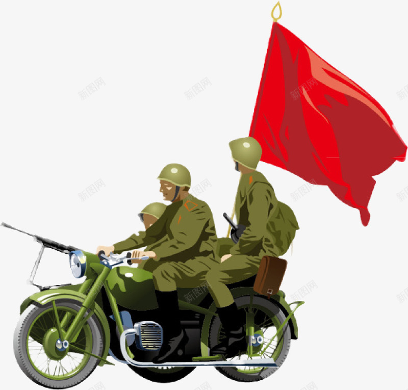 手绘抗战抗日战争png免抠素材_新图网 https://ixintu.com 交战 抗战 纪念 胜利 鬼子