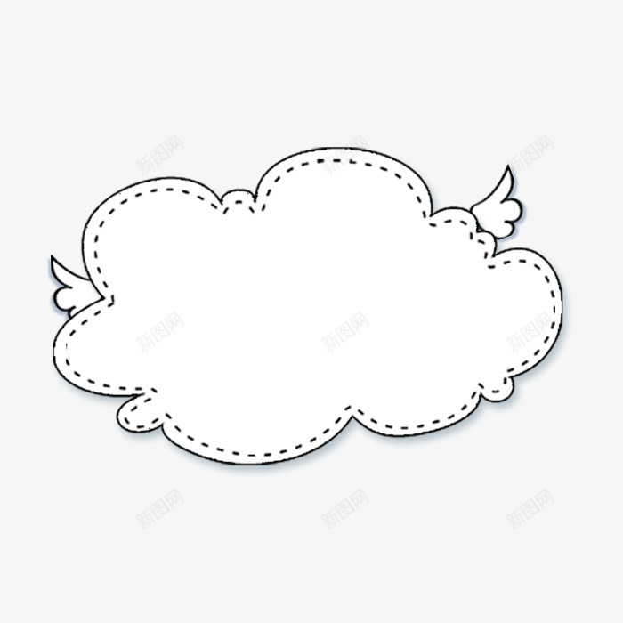 白云对话框png免抠素材_新图网 https://ixintu.com 云朵 字幕条 字幕框 字母装饰条 对话框 白云