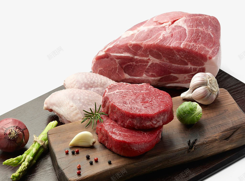砧板食物png免抠素材_新图网 https://ixintu.com 牛肉 生食 砧板食物 营养