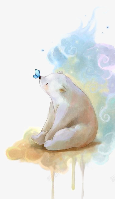 小熊png免抠素材_新图网 https://ixintu.com 儿童插画 动物 动物背景图 卡通动物 可爱小动物 可爱小熊 可爱插画 小清新插画 水彩小熊 熊宝宝 玩耍 蝴蝶